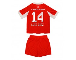 Bayern Munich Luis Diaz #14 Hemmaställ Barn 2025-26 Kortärmad (+ Korta byxor)